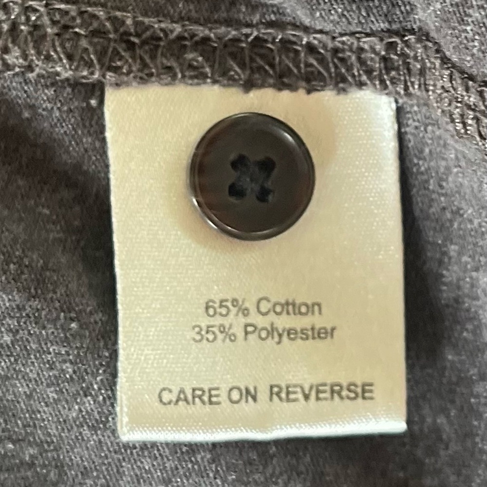 Billy Reid Mens XXL Gray Long Sleeve Textured Henley Three‎ Button 1/4 Shirt - Picture 8 of 8